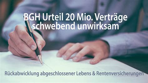 rückabwicklung lebensversicherung.